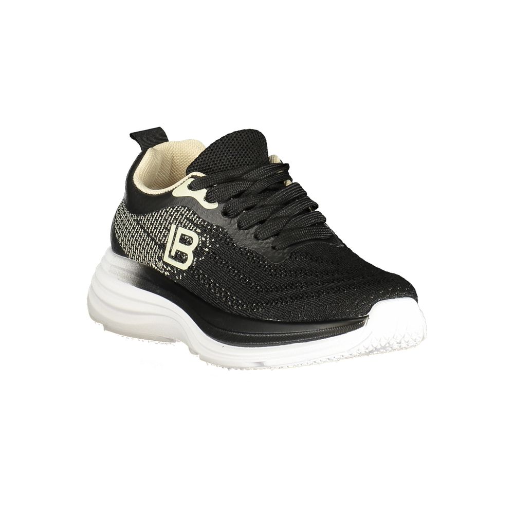 Black Polyester Women Sneaker