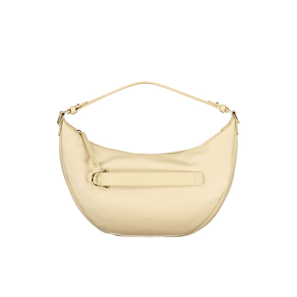 Beige Leather Women Handbag