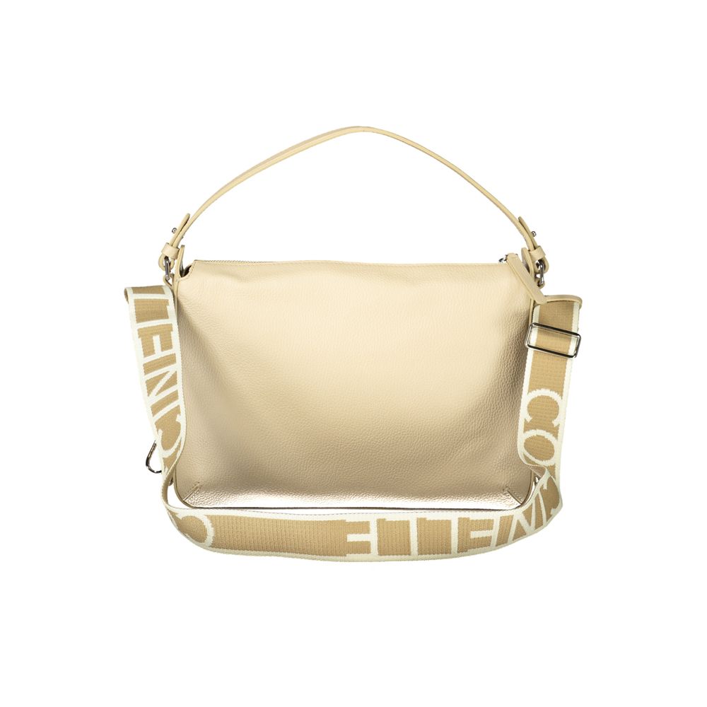 Beige Leather Women Handbag