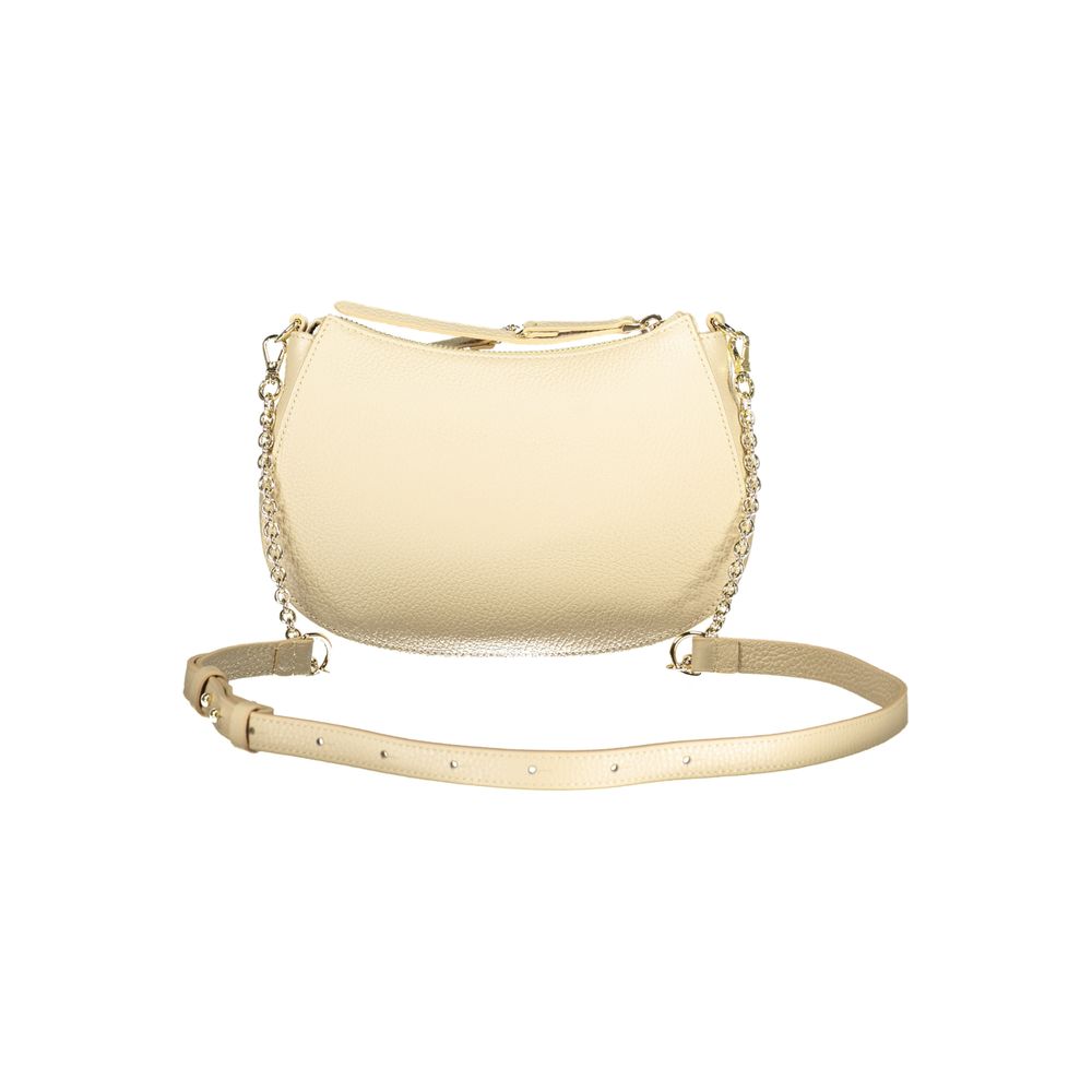 Beige Leather Women Handbag