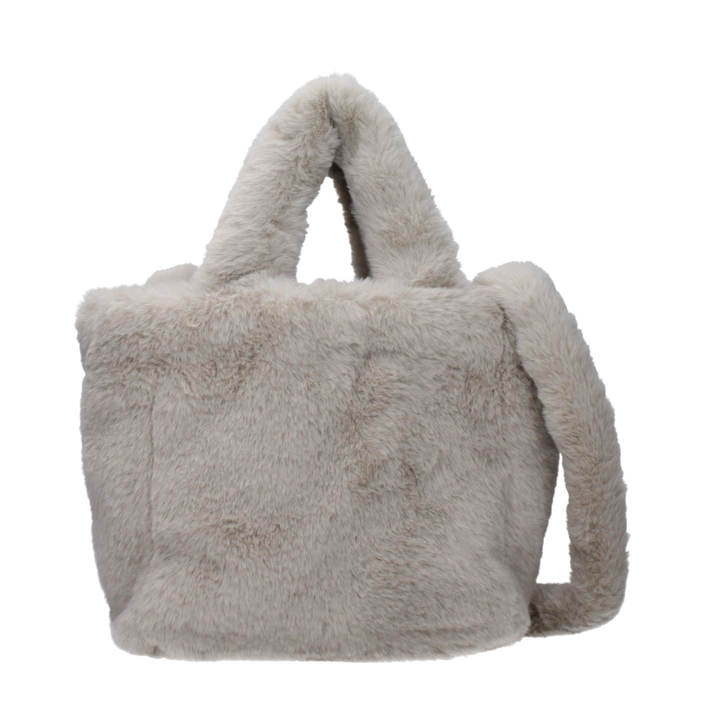 Gray Fur Handbag