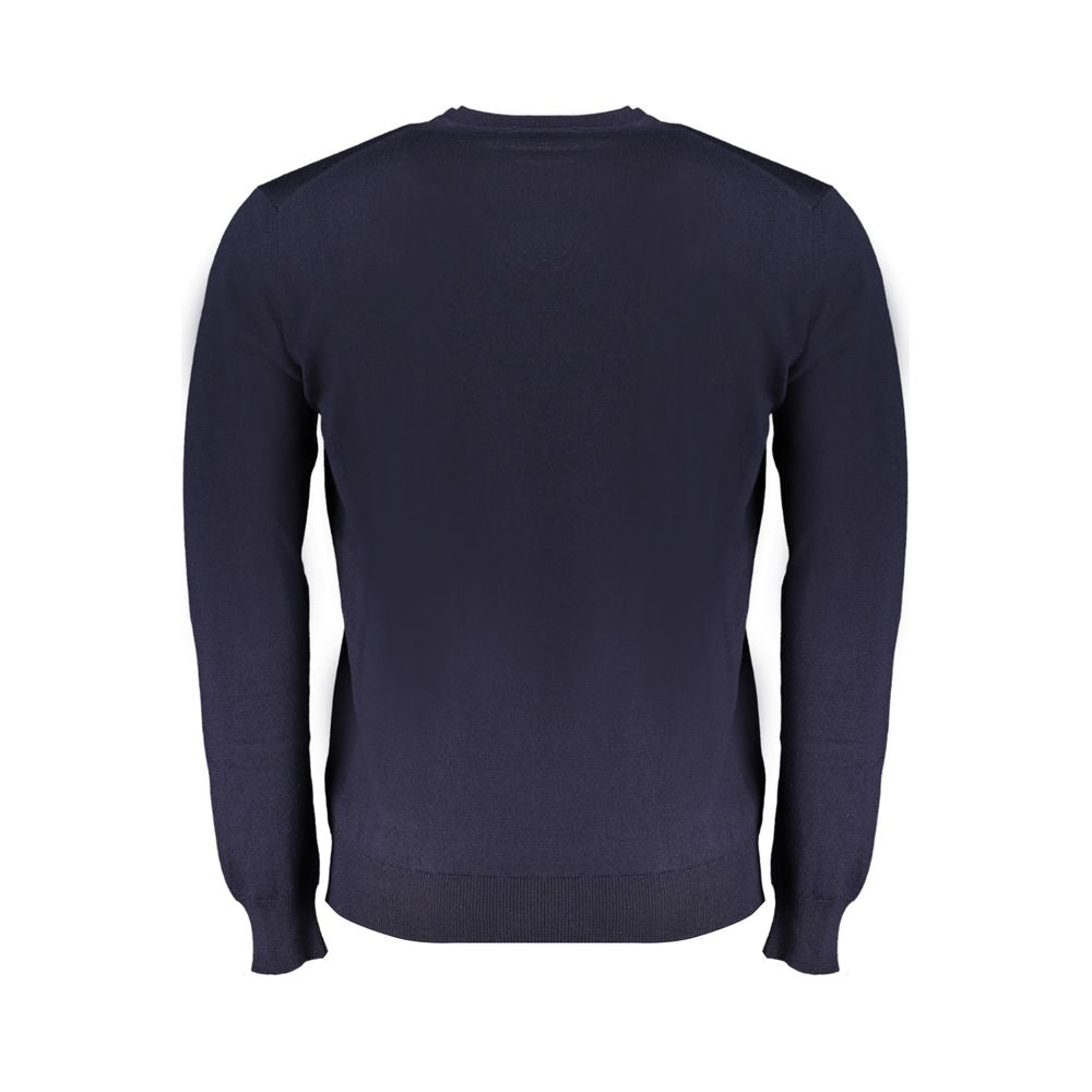 Blue Wool Men Sweater