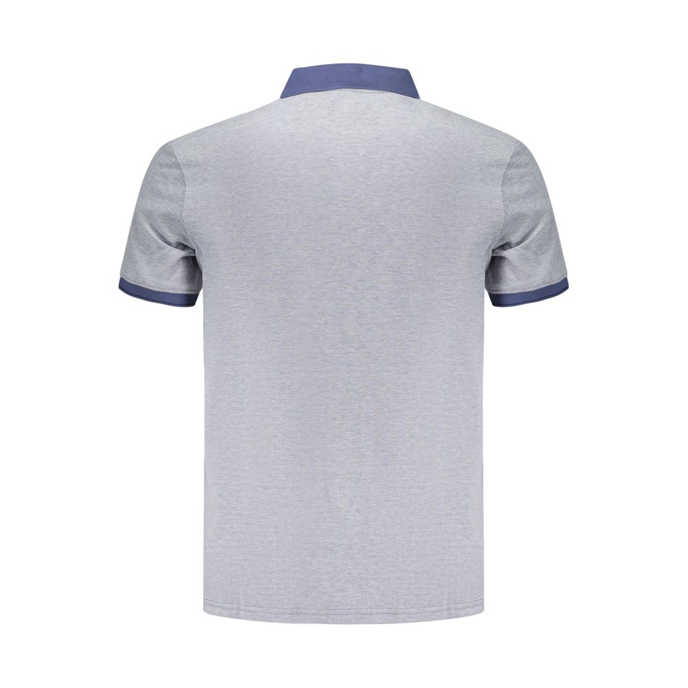 Blue Cotton Men's Polo Shirt