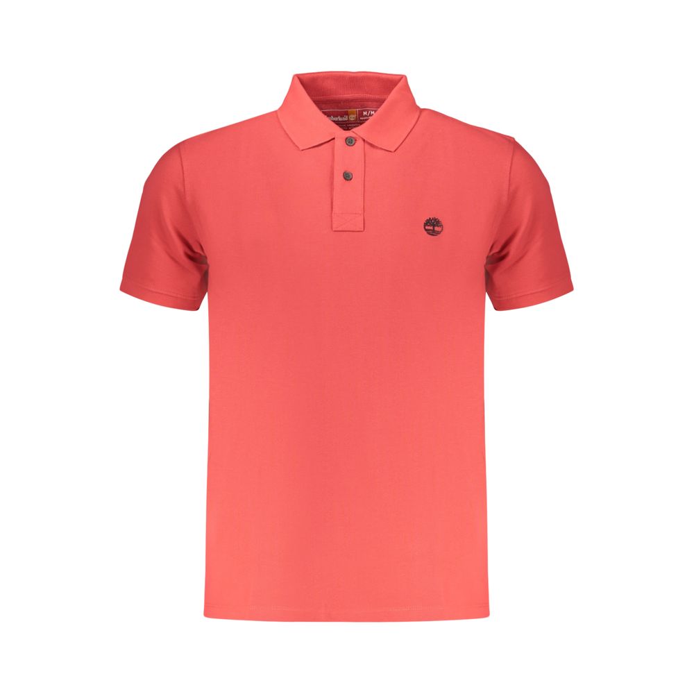 Red Organic Cotton Men Polo