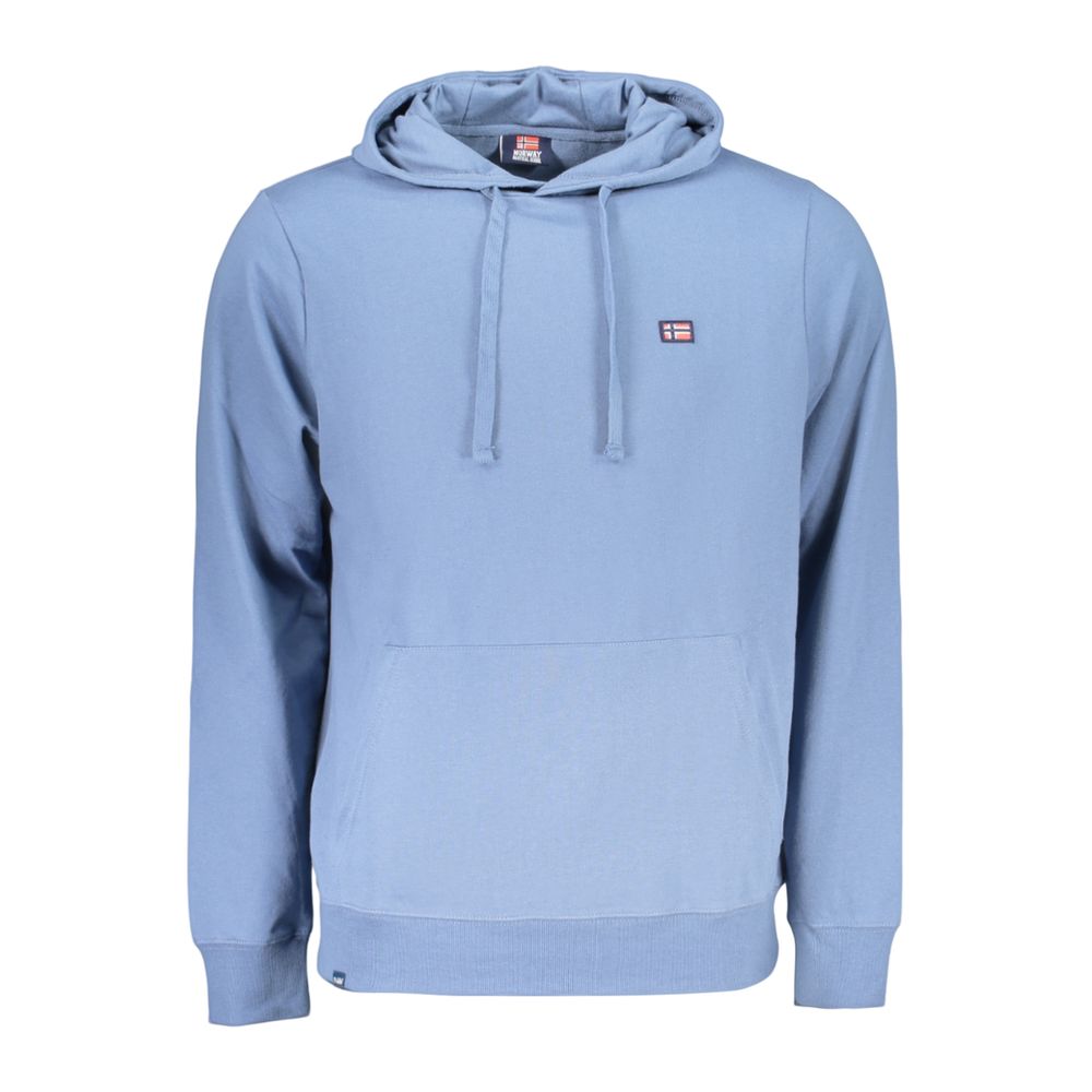 Blue Cotton Men's Hoodie