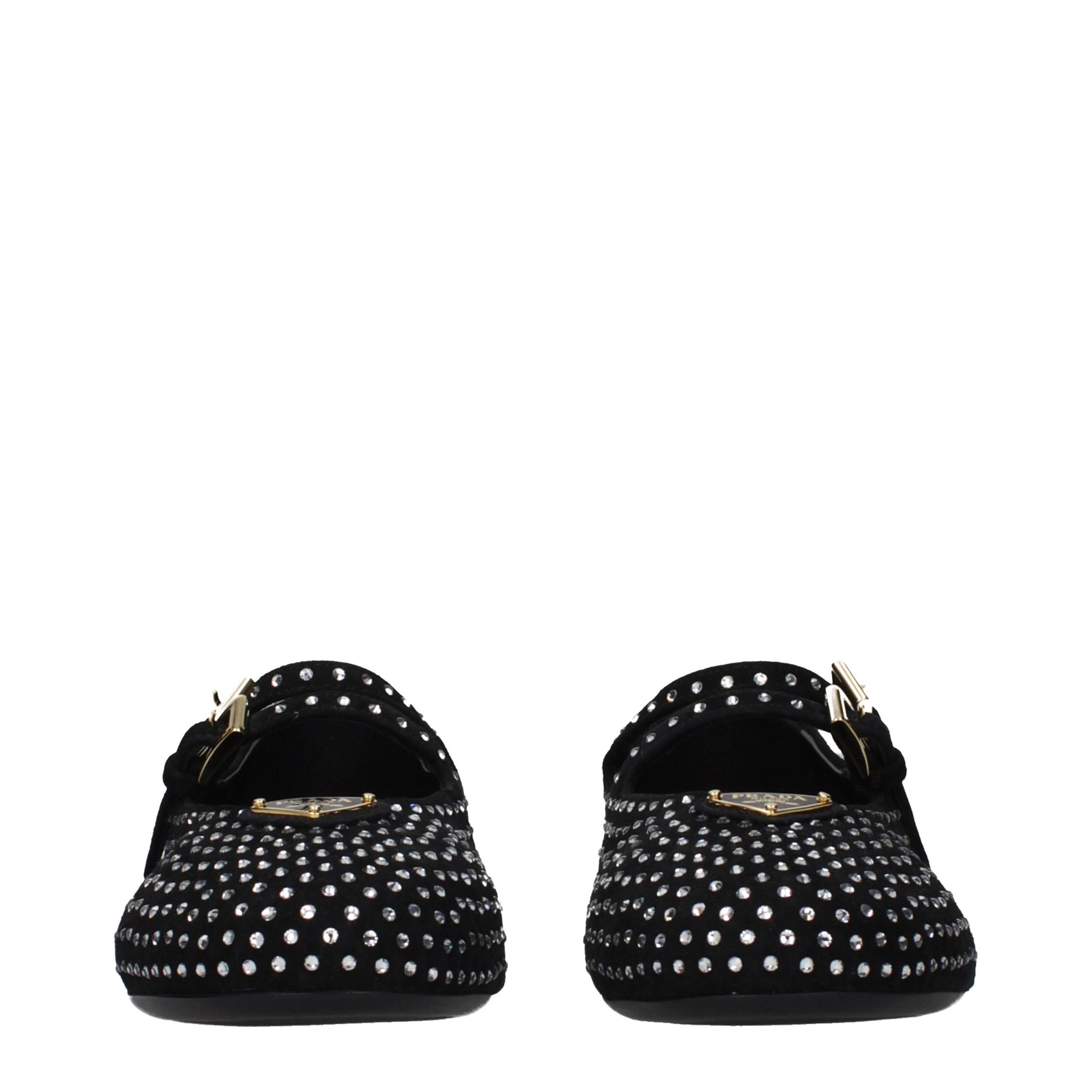 Black Leather Ballet Flats