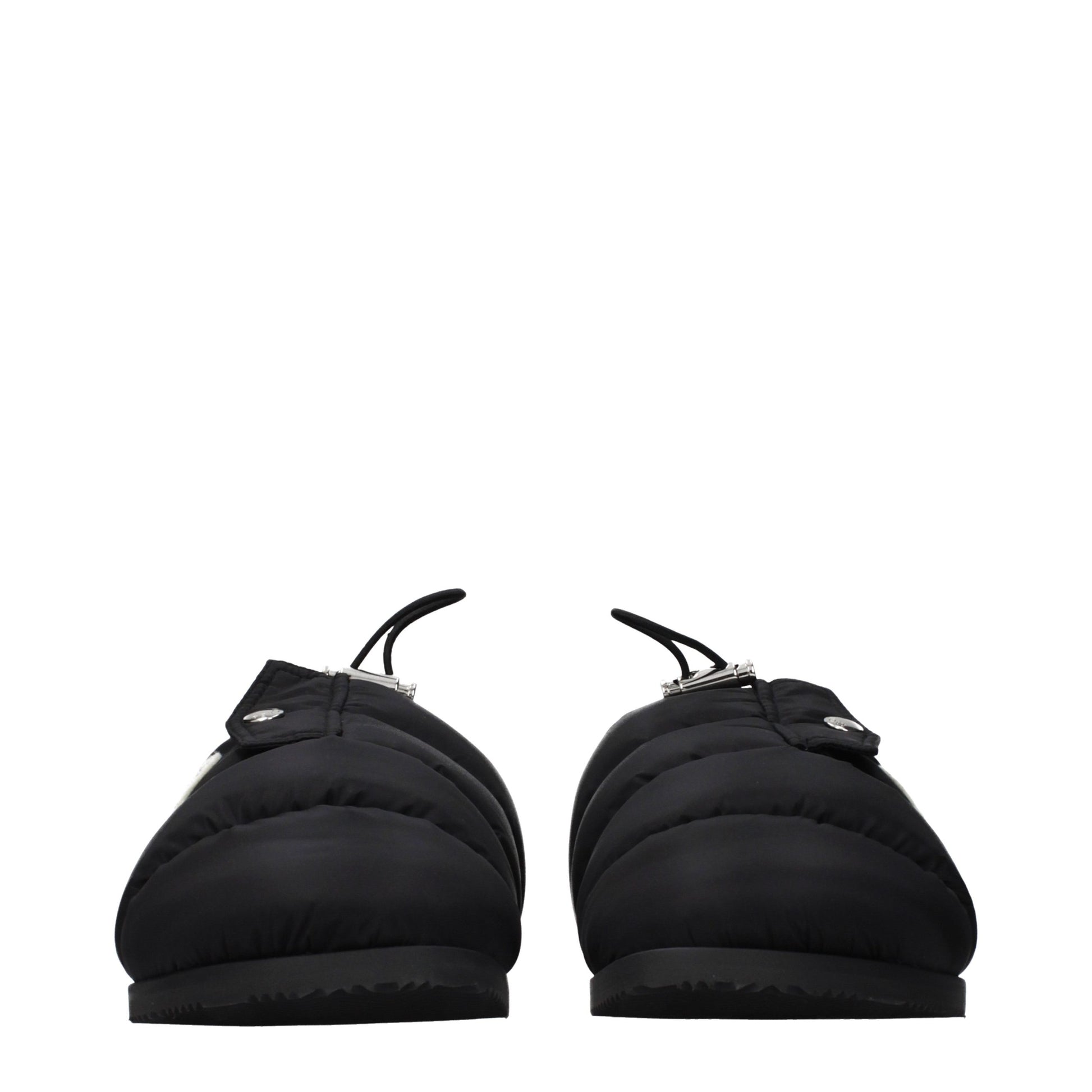 Black Fabric Slippers