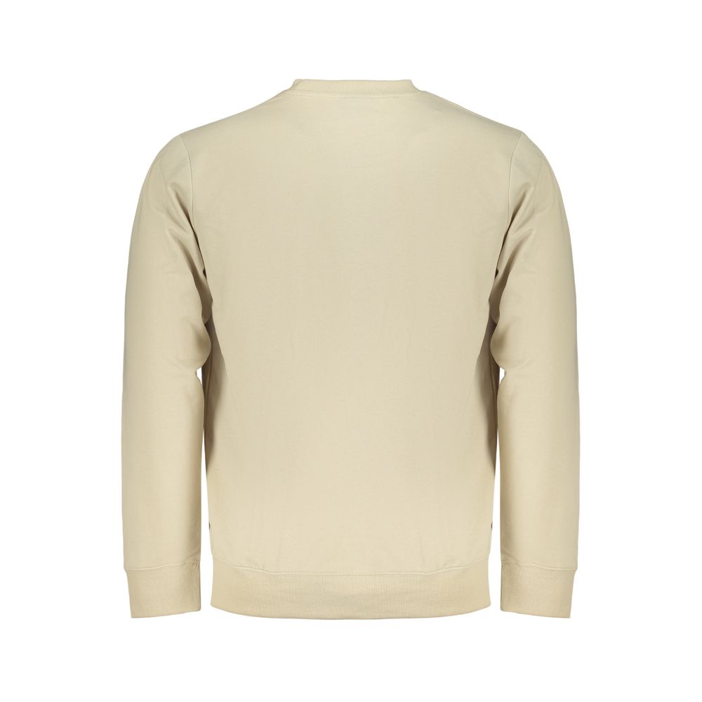 Beige Cotton Men Sweatshirt