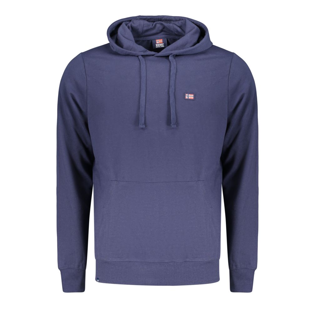 Blue Cotton Men's Hoodie