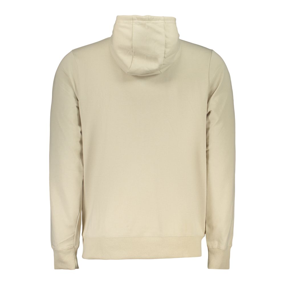 Beige Cotton Men's Hooded Sweatshirt