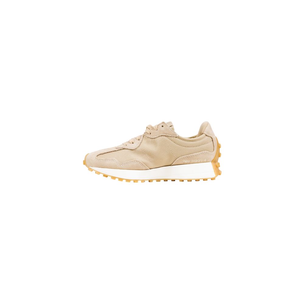 Beige Suede Leather Low Top Sneakers
