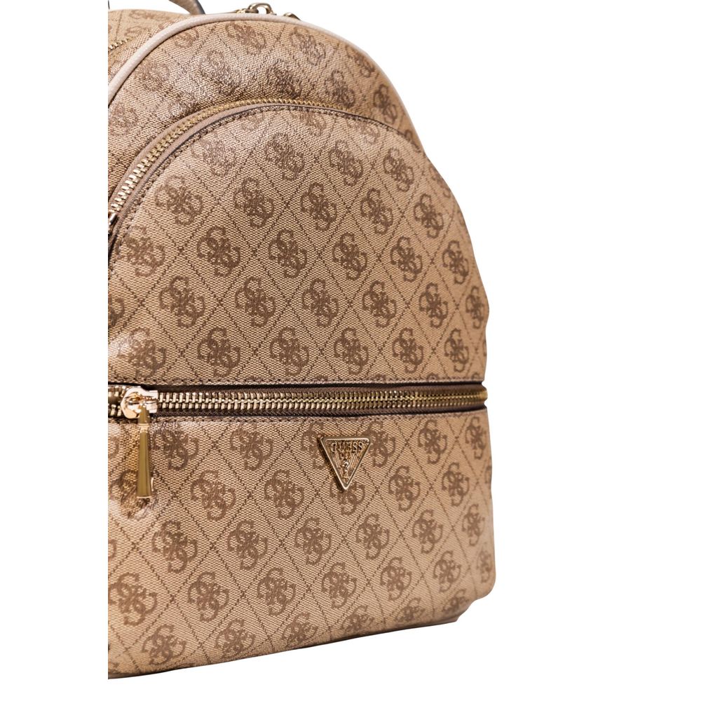 Beige Polyethylene Backpack