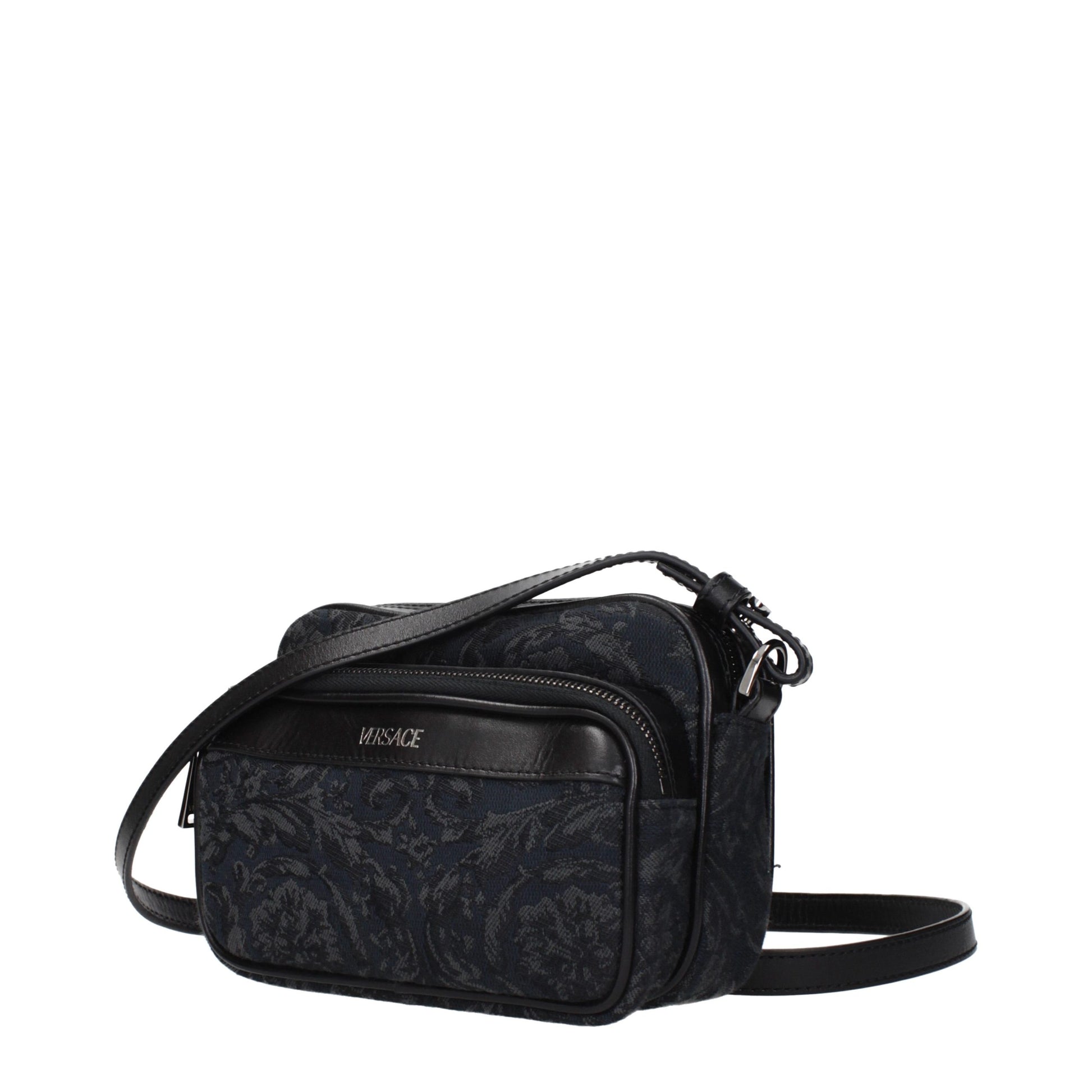 Black Fabric Crossbody Bag