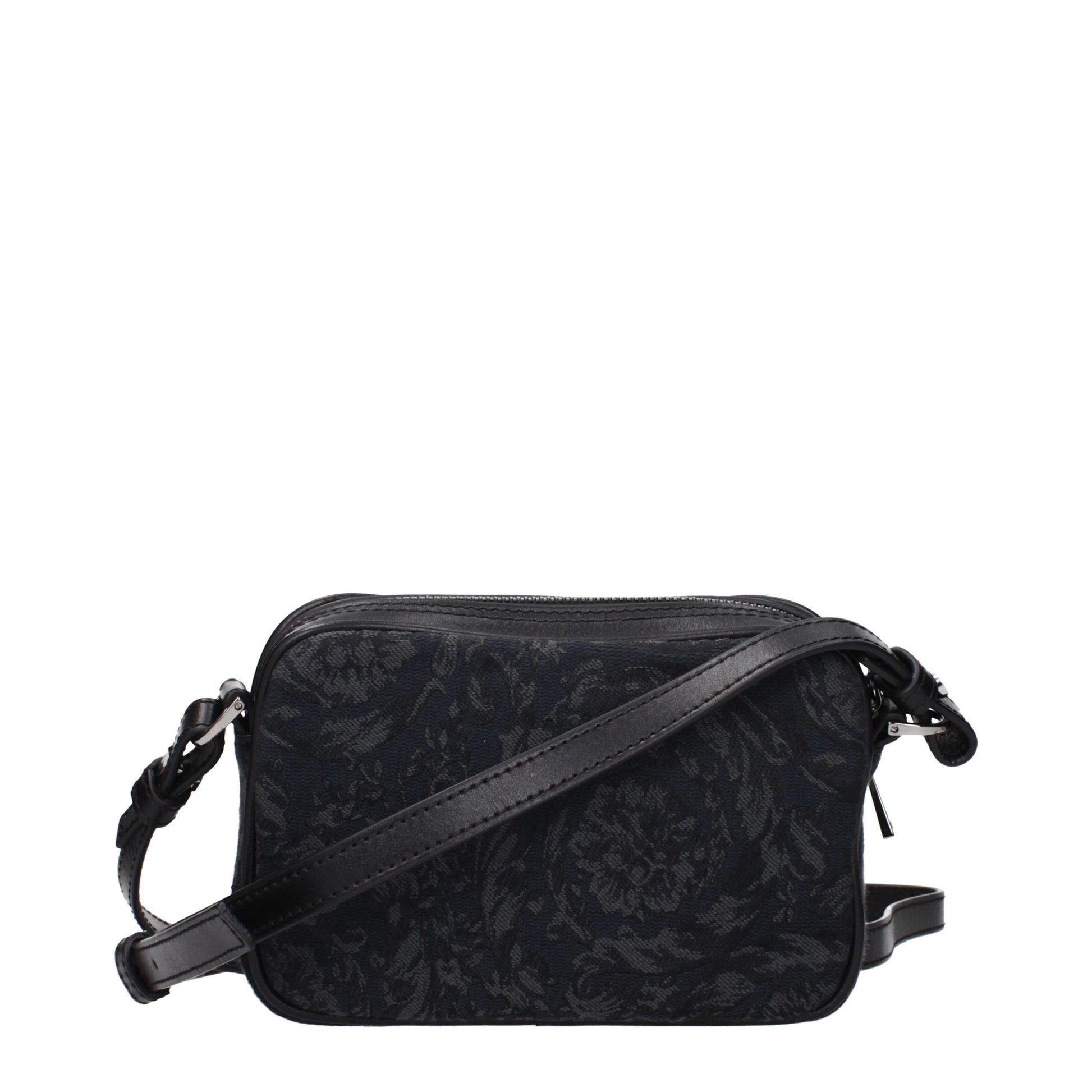 Black Fabric Crossbody Bag