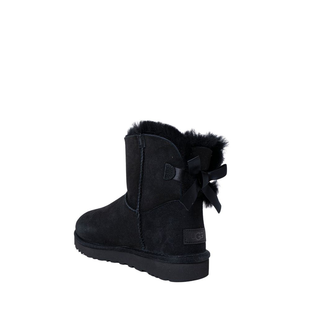 Black Suede Leather Ankle Boots