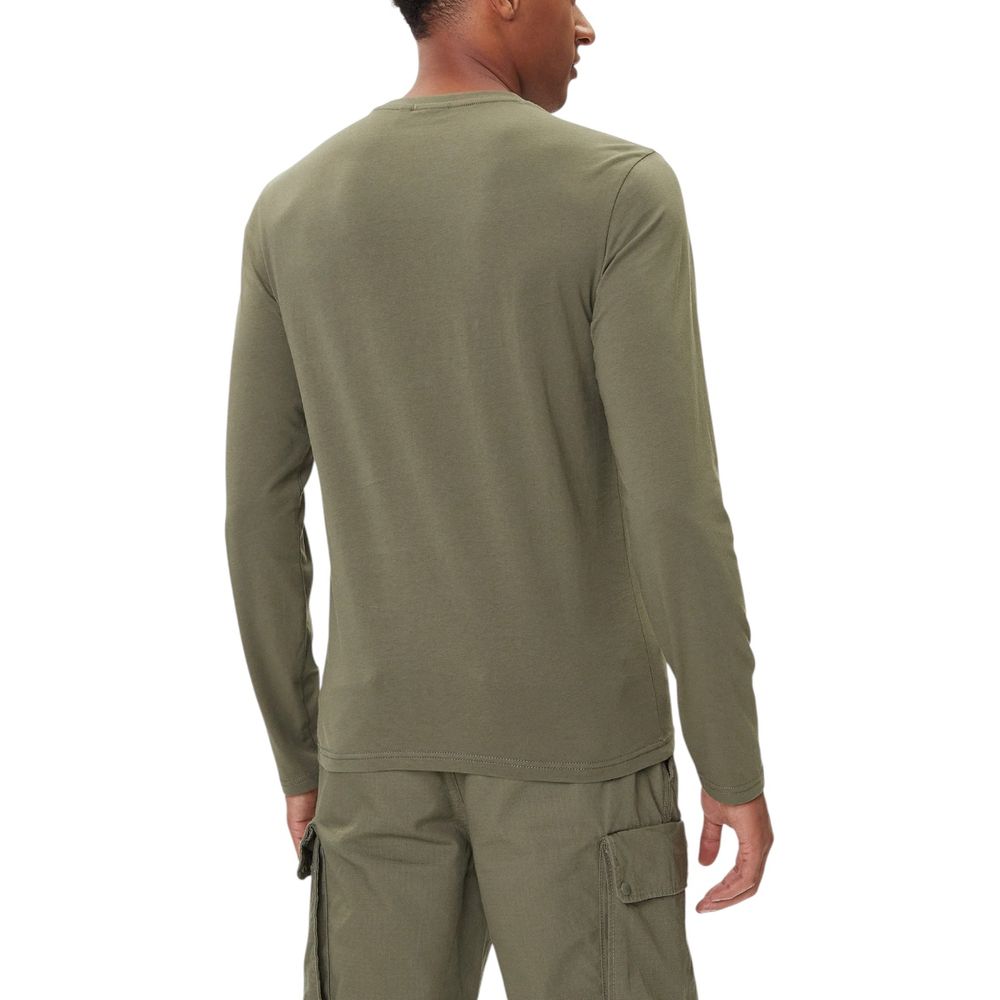 Bicolor Cotton Long Sleeve T-Shirt