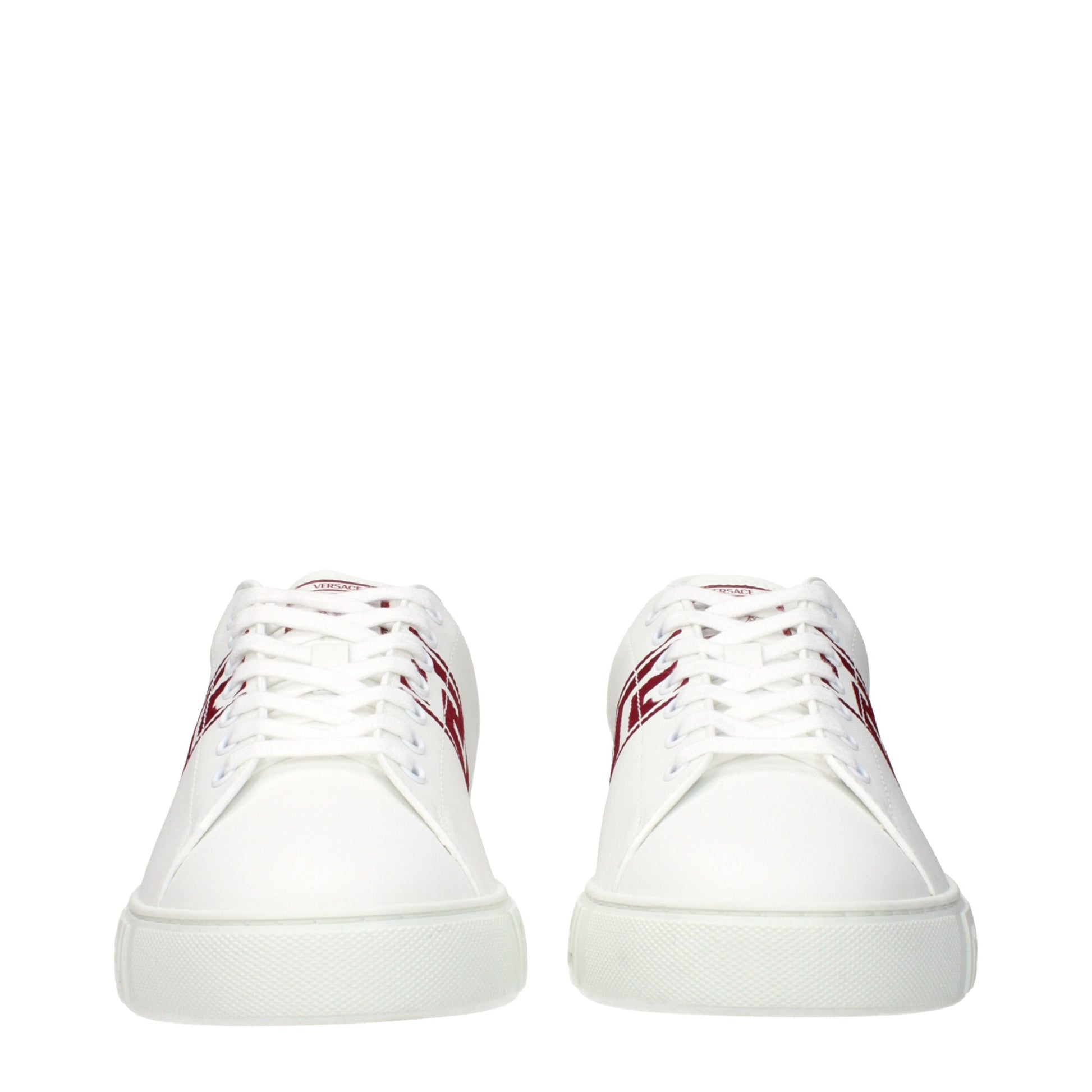 White Leather Low Top Sneakers