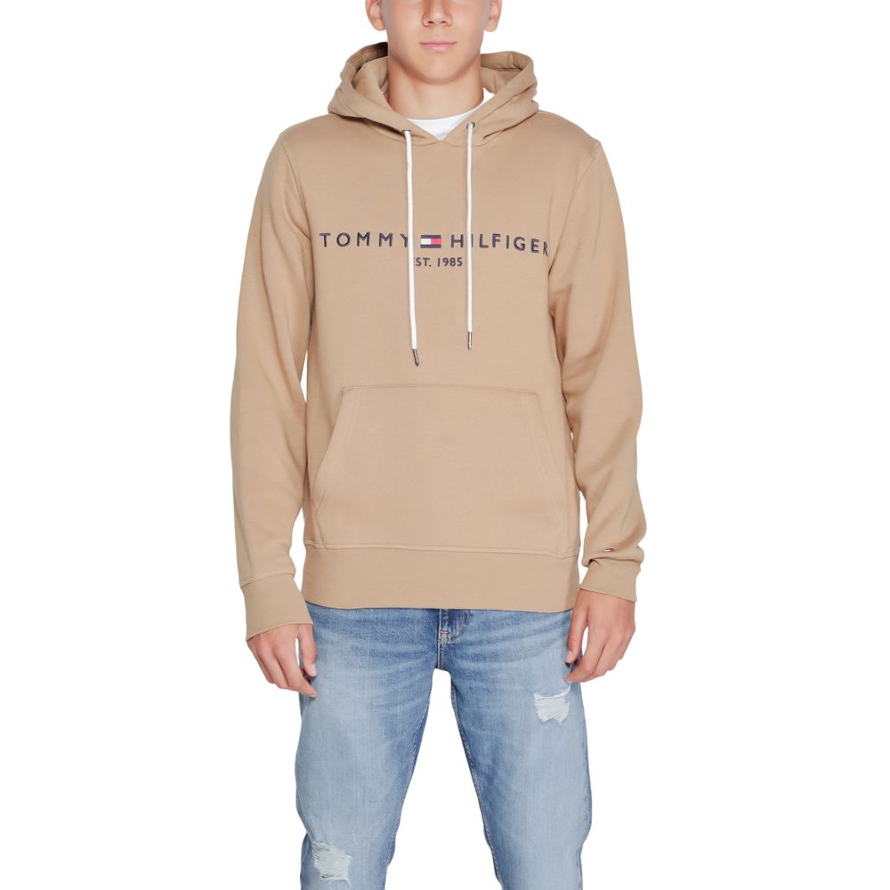 Beige Cotton Hoodie