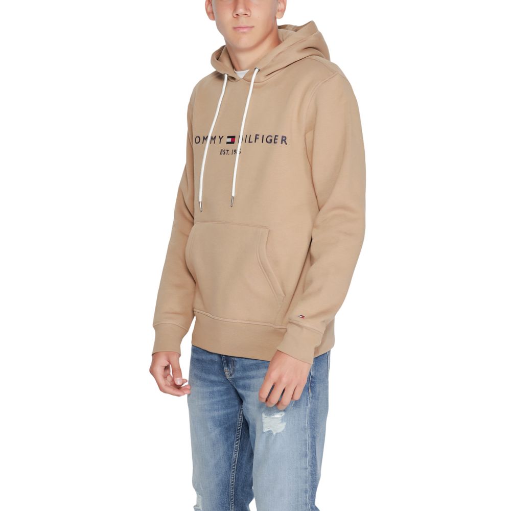 Beige Cotton Hoodie