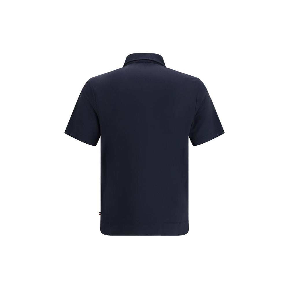 Blue Polyamide Polo Shirt