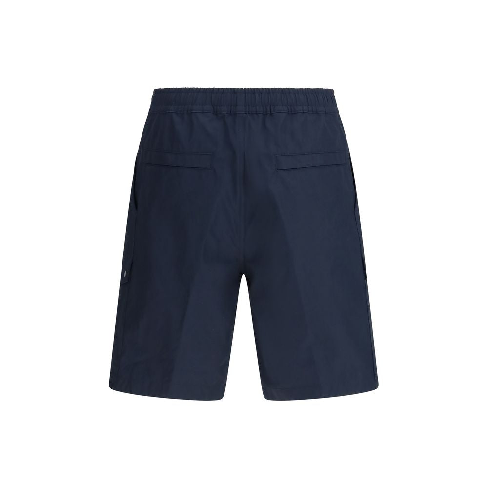 Blue Cotton Bermuda Shorts