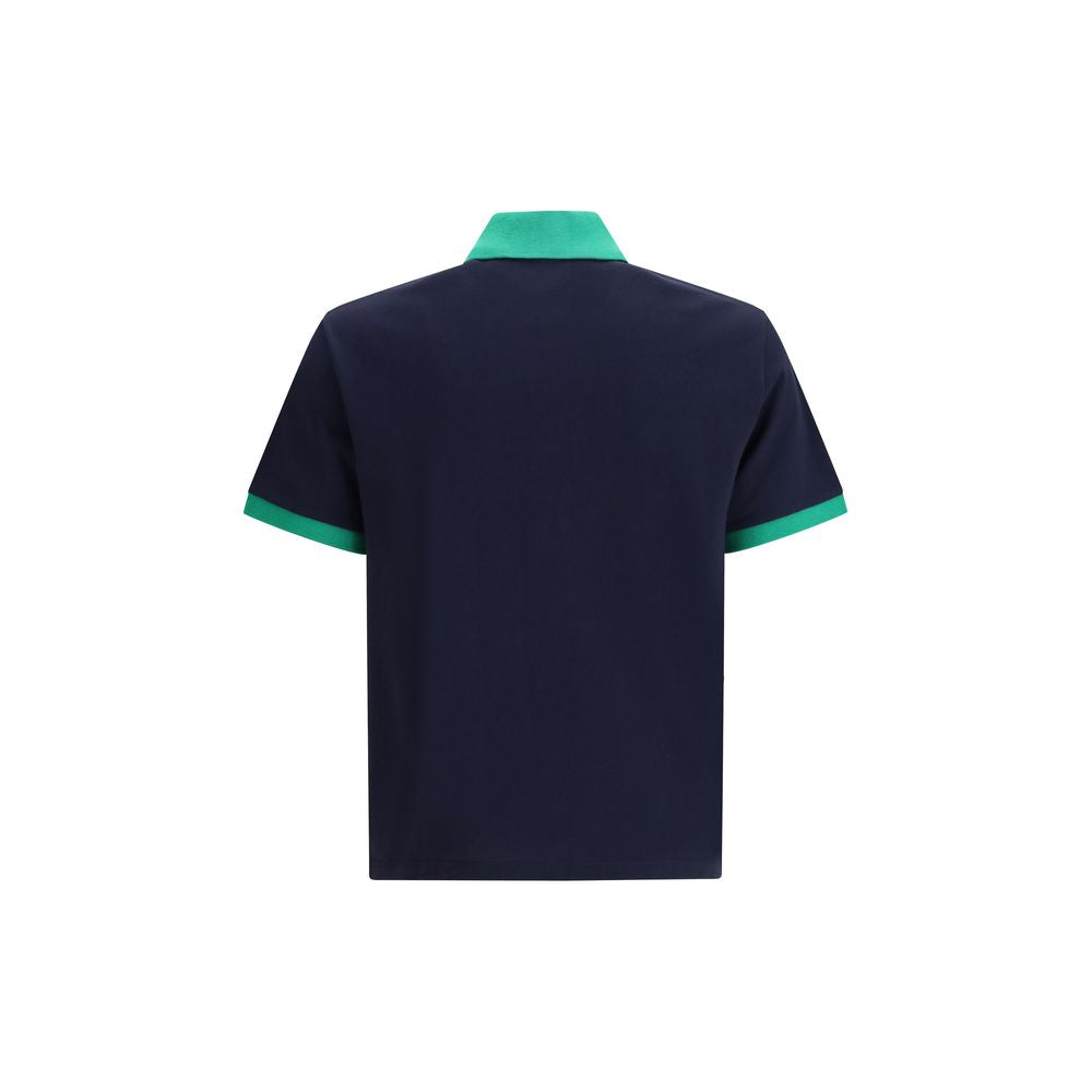 Blue Cotton Polo Shirt