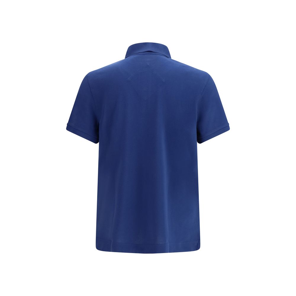 Blue Cotton Polo Shirt