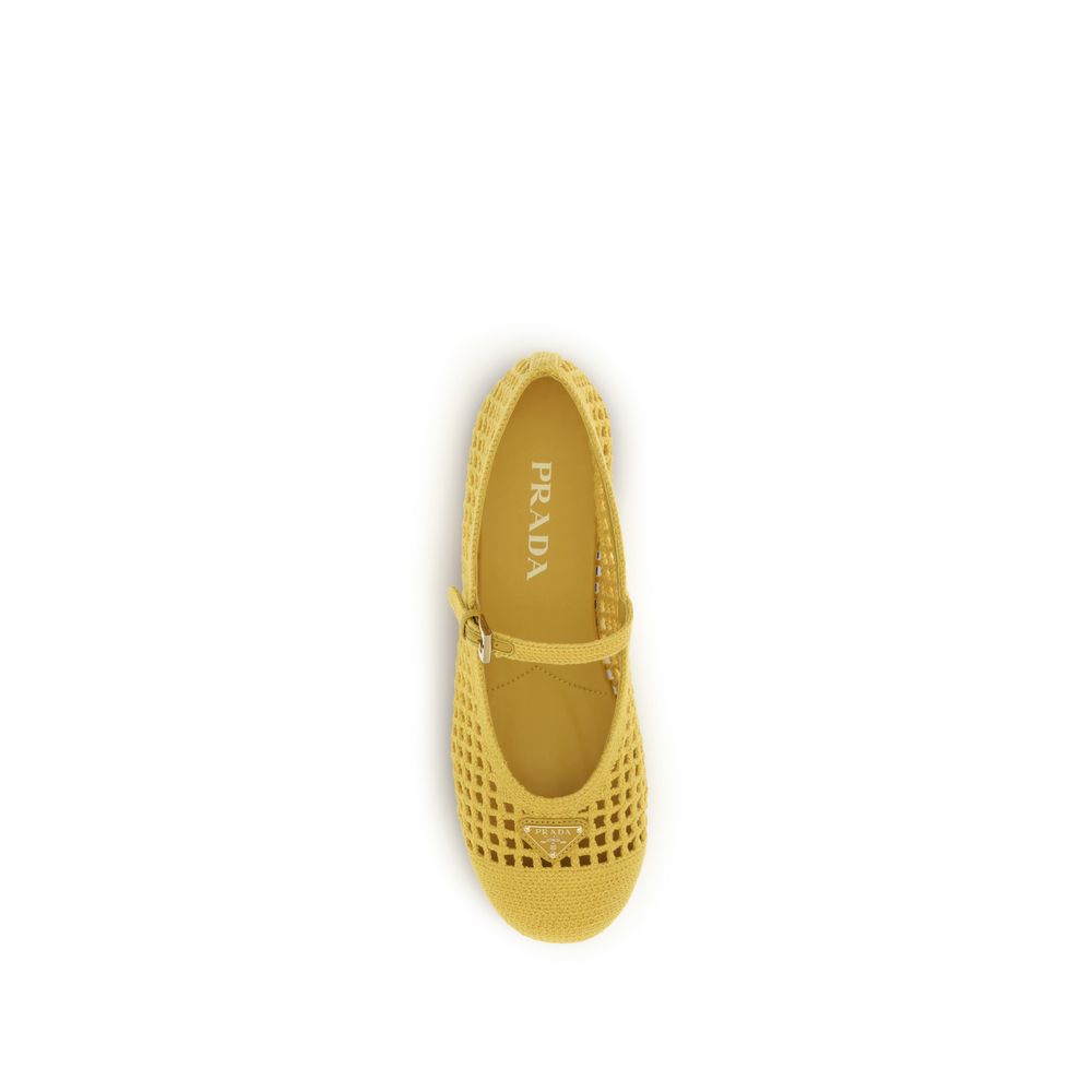 Bicolor Cotton Ballet Flats