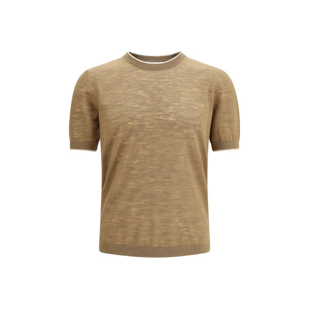 Beige Linen Shortsleeve Shirt