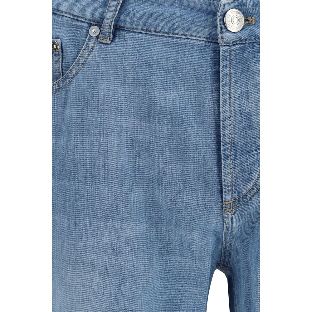 Blue Cotton Relaxed Fit Jeans