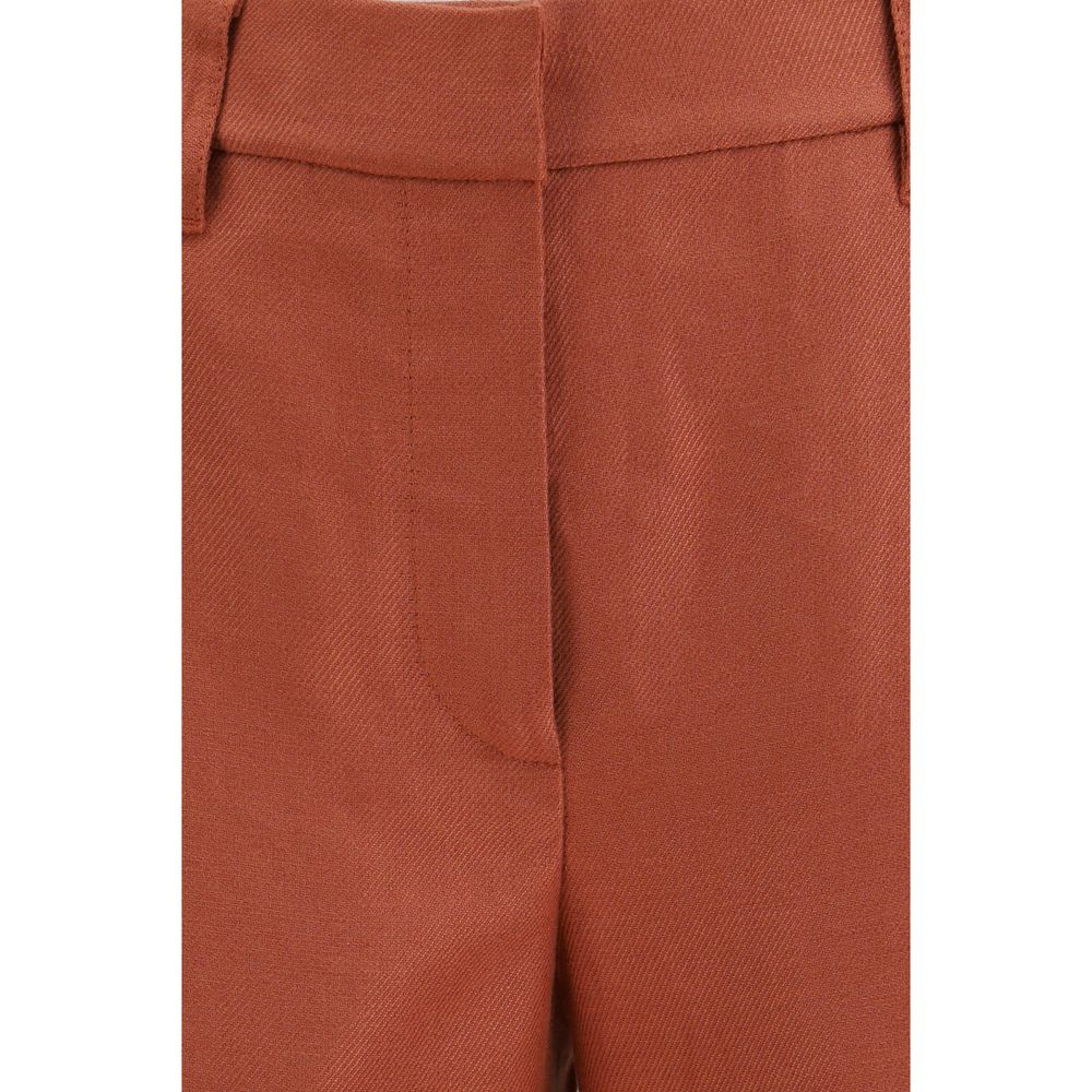 Multicolor Linen Casual Pants