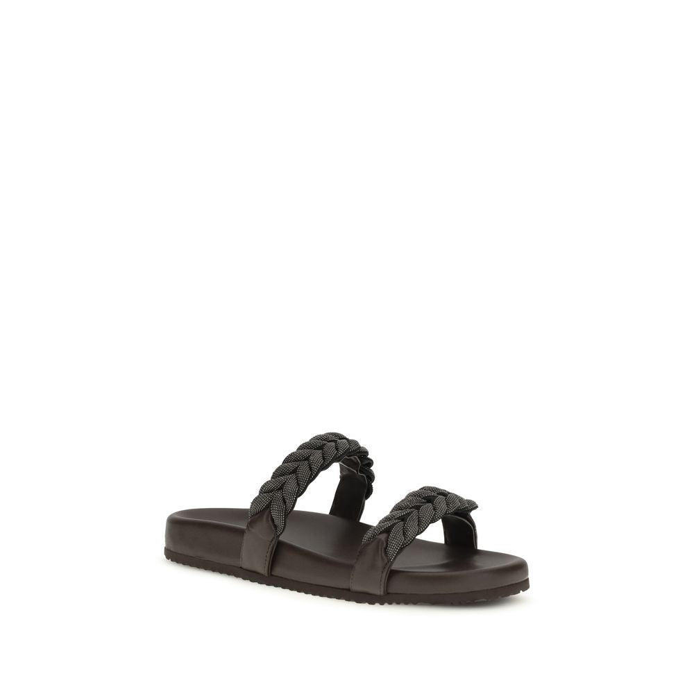 Brown Calf Leather Bos Taurus Sandals