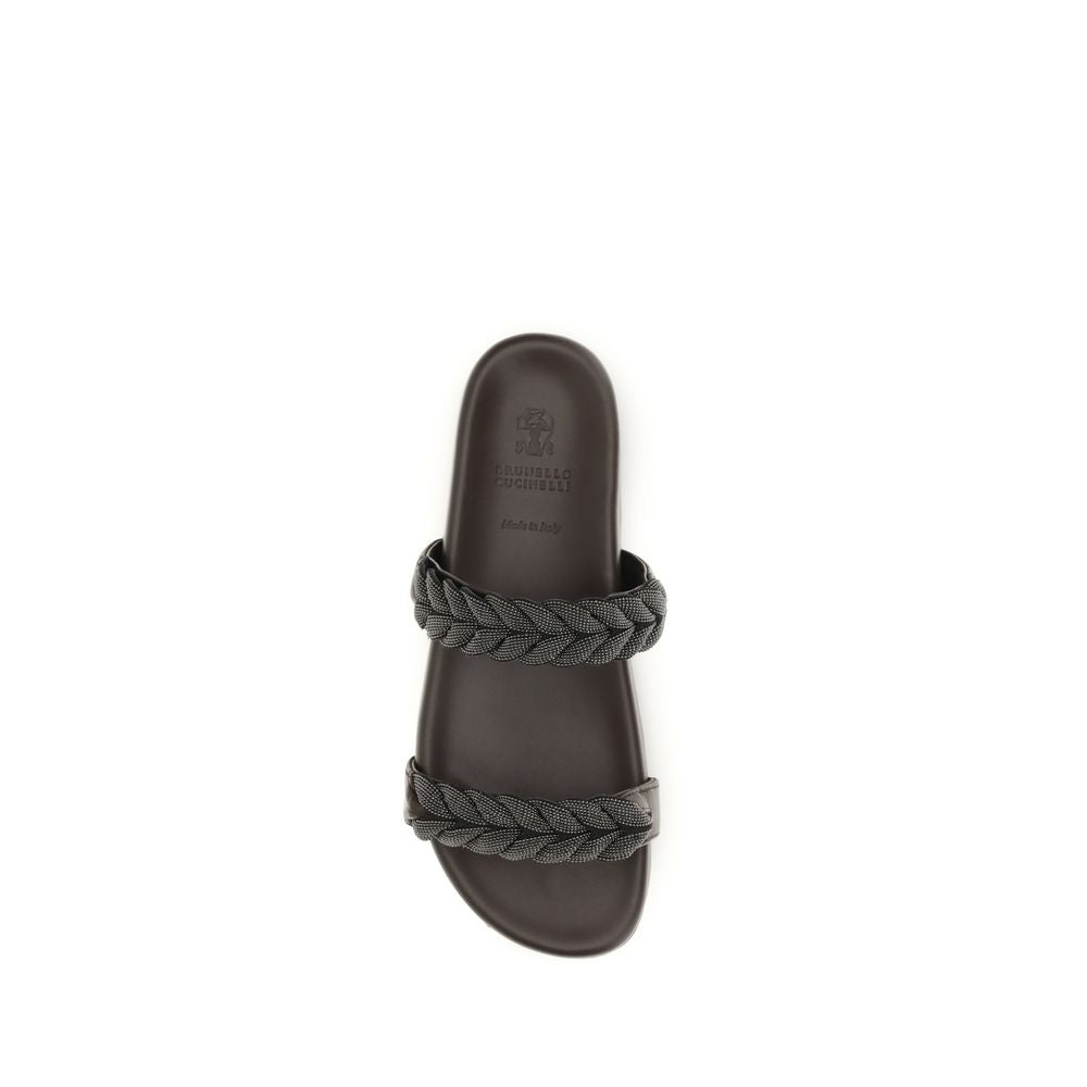 Brown Calf Leather Bos Taurus Sandals