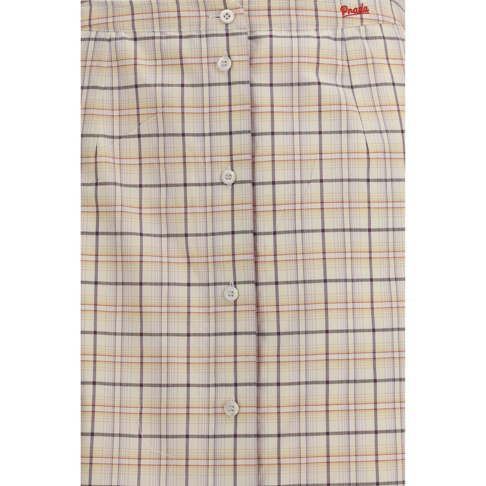 Multicolor Cotton Midi Skirt