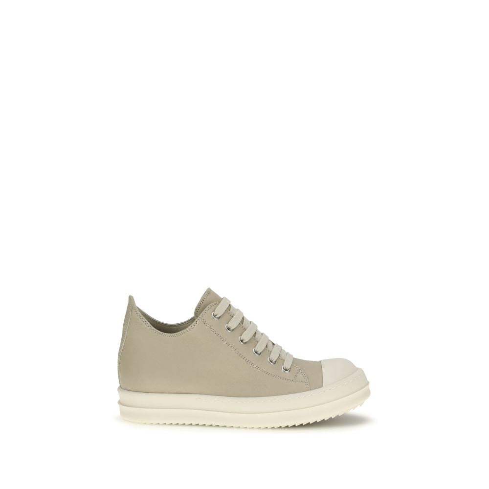 Beige Calf Leather Bos Taurus Low Top Sneakers