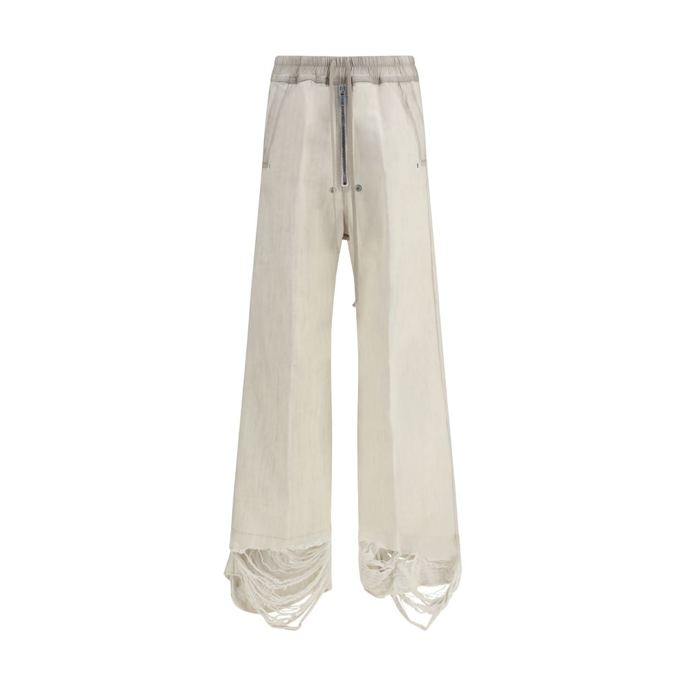 White Cotton Casual Pants