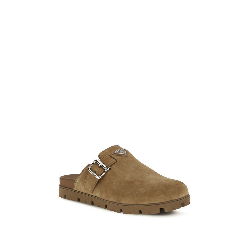 Beige Calf Leather Bos Taurus Mules