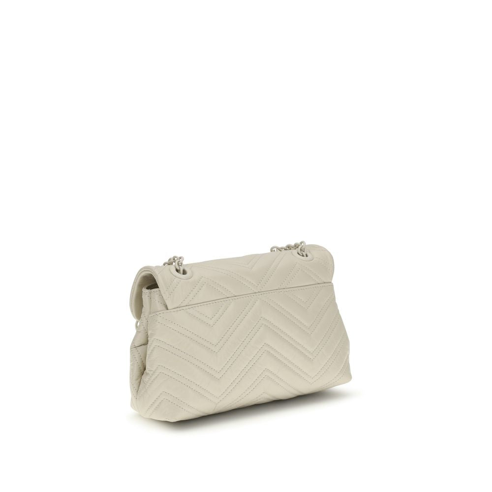 Beige Calf Leather Bos Taurus Handbag