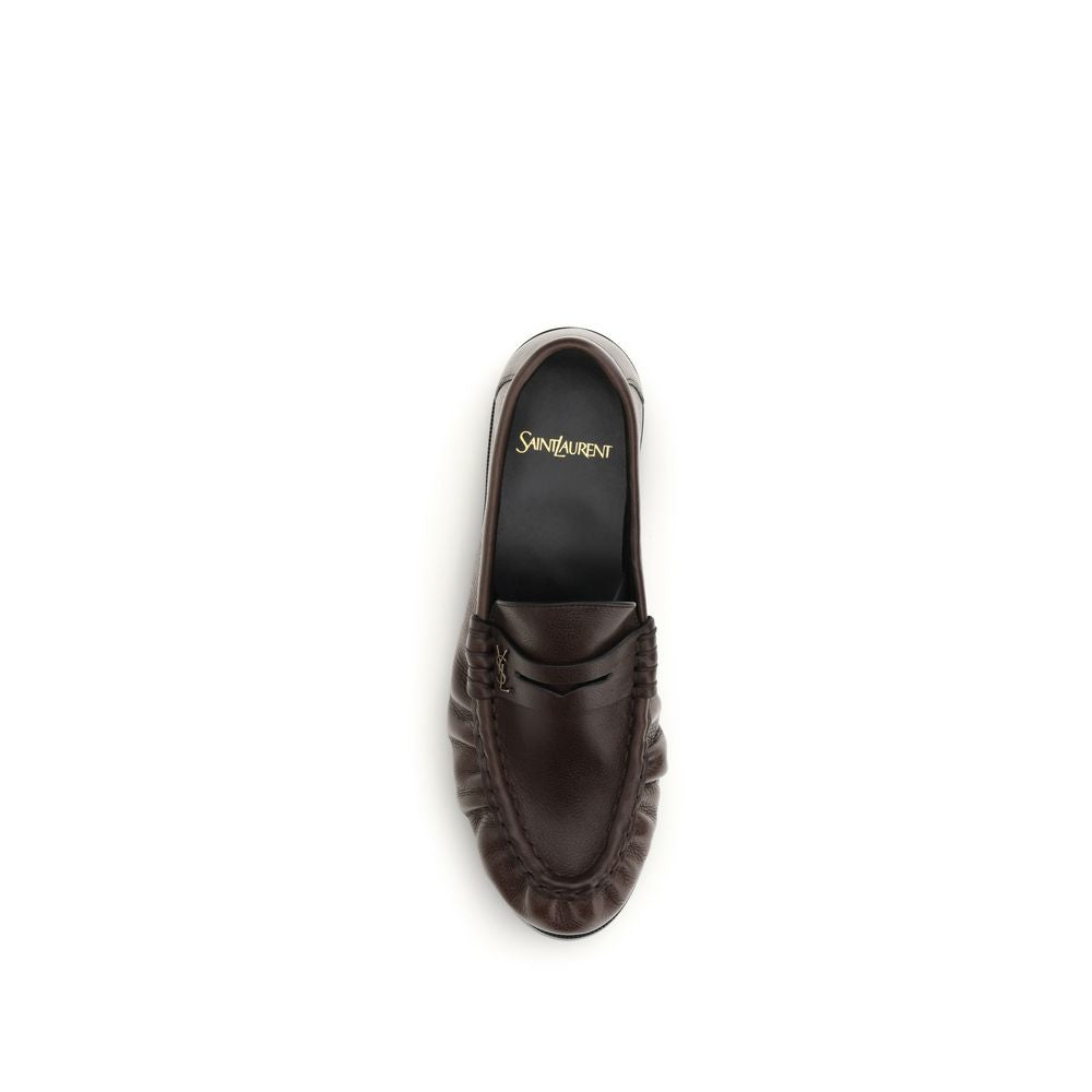 Brown Calf Leather Bos Taurus Slip-On Loafers
