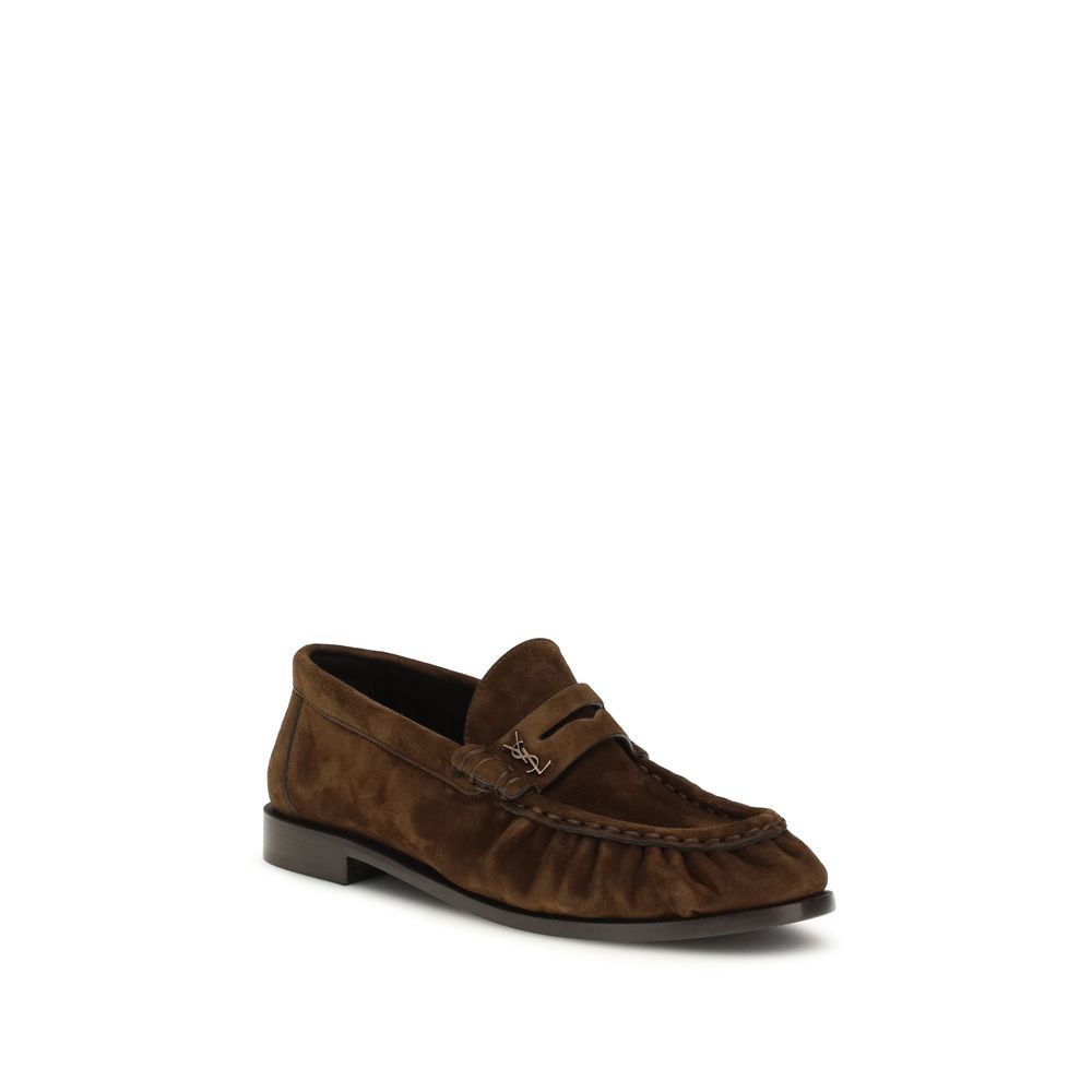 Brown Calf Leather Bos Taurus Slip-On Loafers