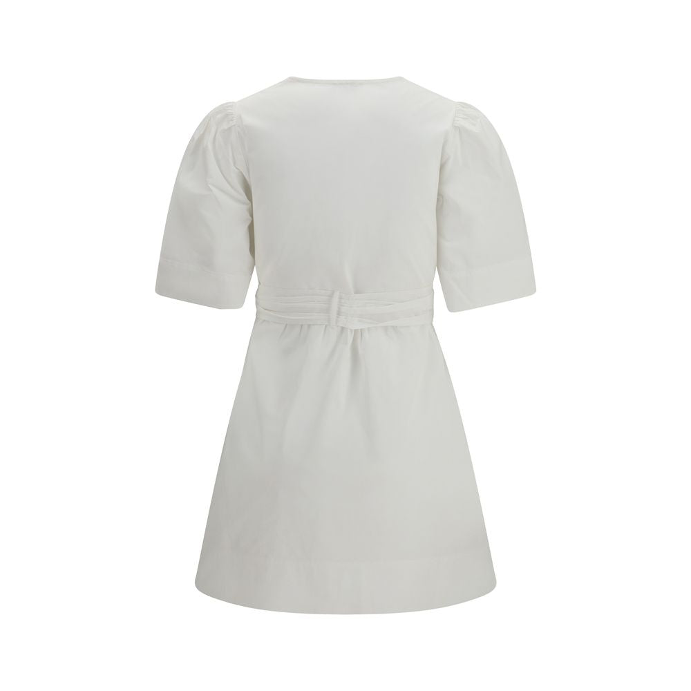 White Cotton Casual Dress