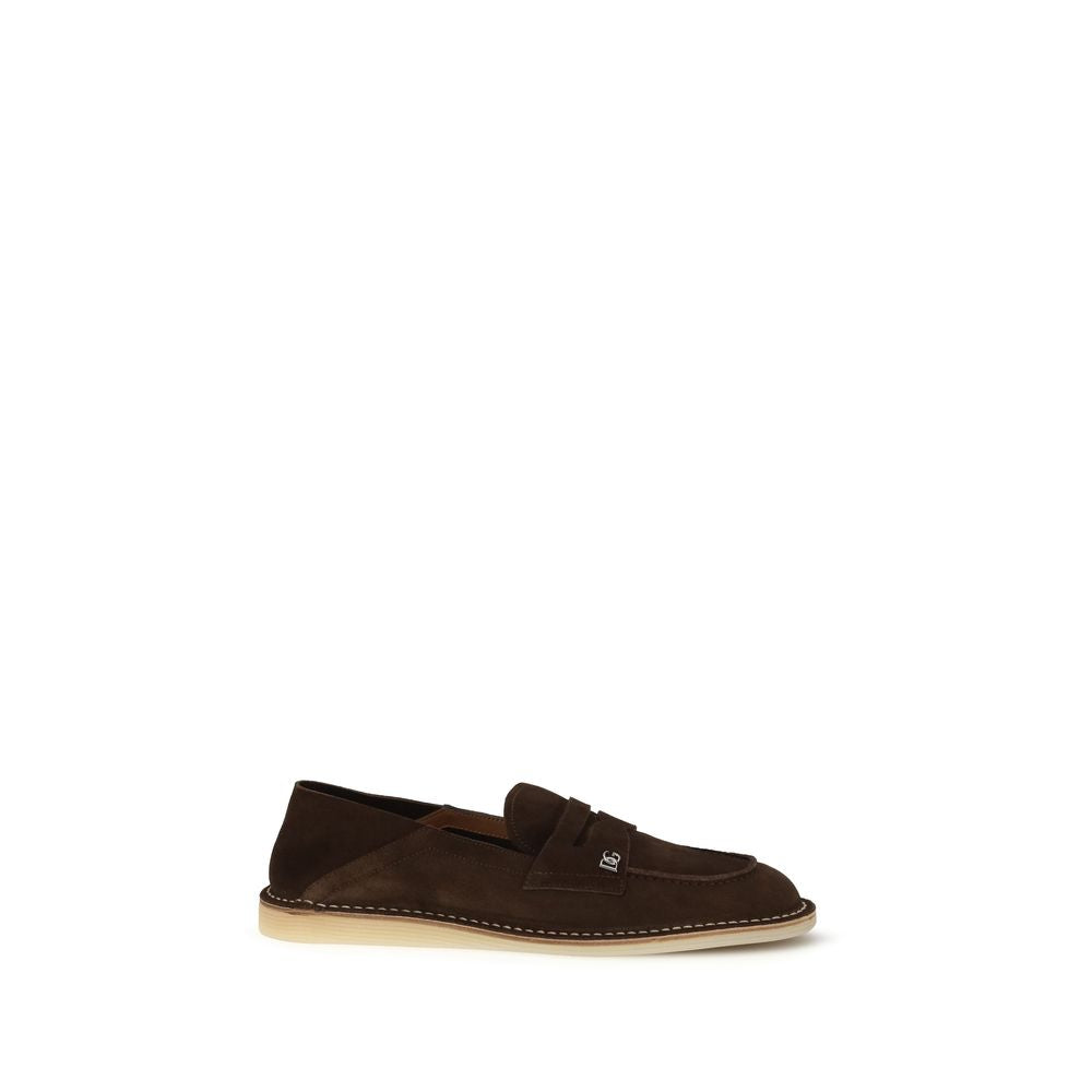 Brown Calf Leather Bos Taurus Slip-On Loafers