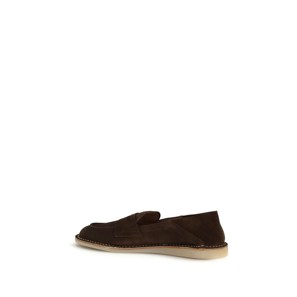 Brown Calf Leather Bos Taurus Slip-On Loafers