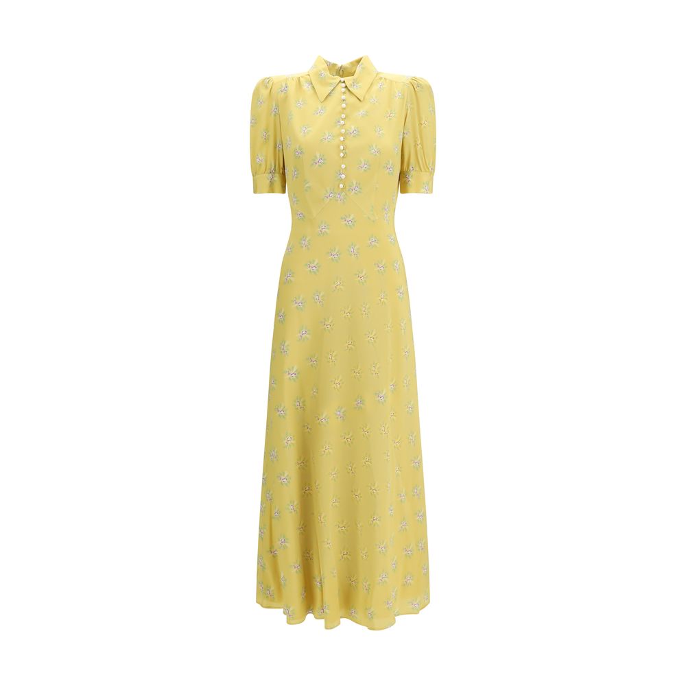 Bicolor Silk Casual Dress