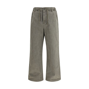 Bicolor Cotton Casual Pants