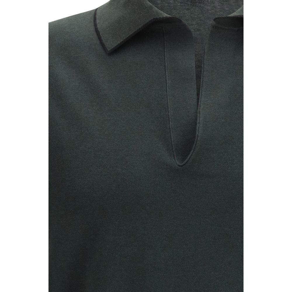 Bicolor Cotton Polo Shirt