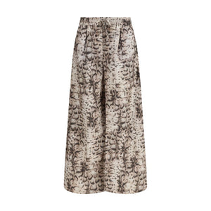 Multicolor Cotton Casual Pants