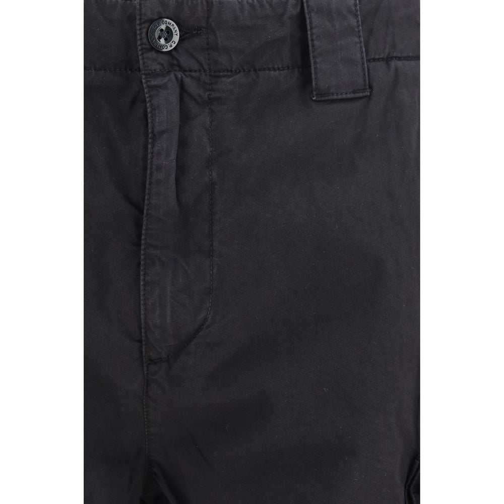 Black Cotton Bermuda Shorts