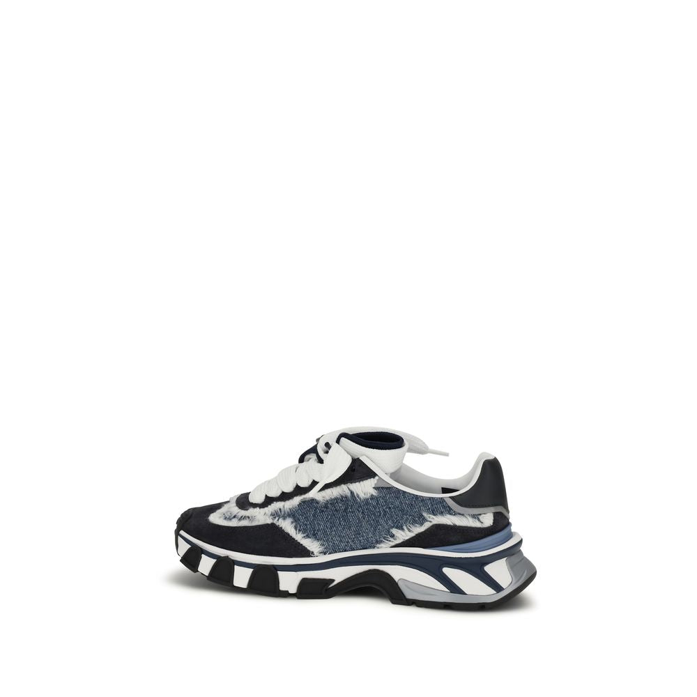 Multicolor Cotton Chunky Sneakers