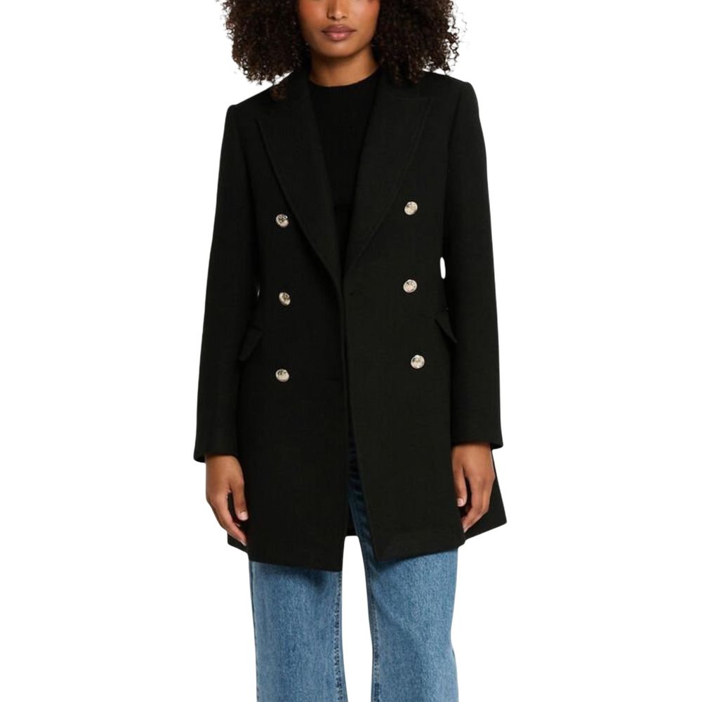 Black Polyester Coat